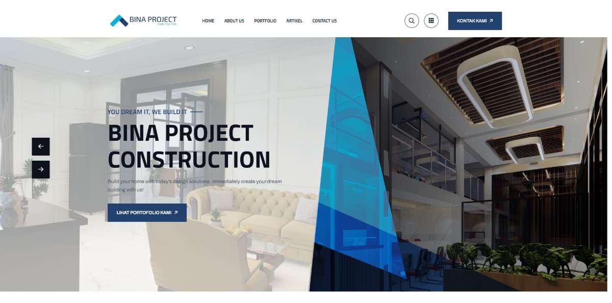 Bina Project Landing Page Project Showcase visual 3